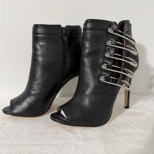 Katy Perry Collections Black Peep-Toe Ankle Booties